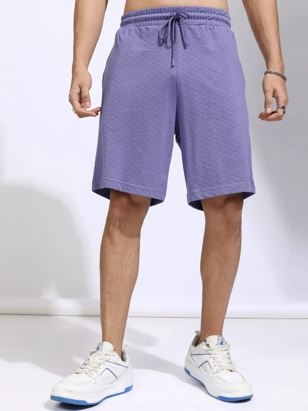 Highlander Men Purple T-Shirt With Shorts Co-Ords