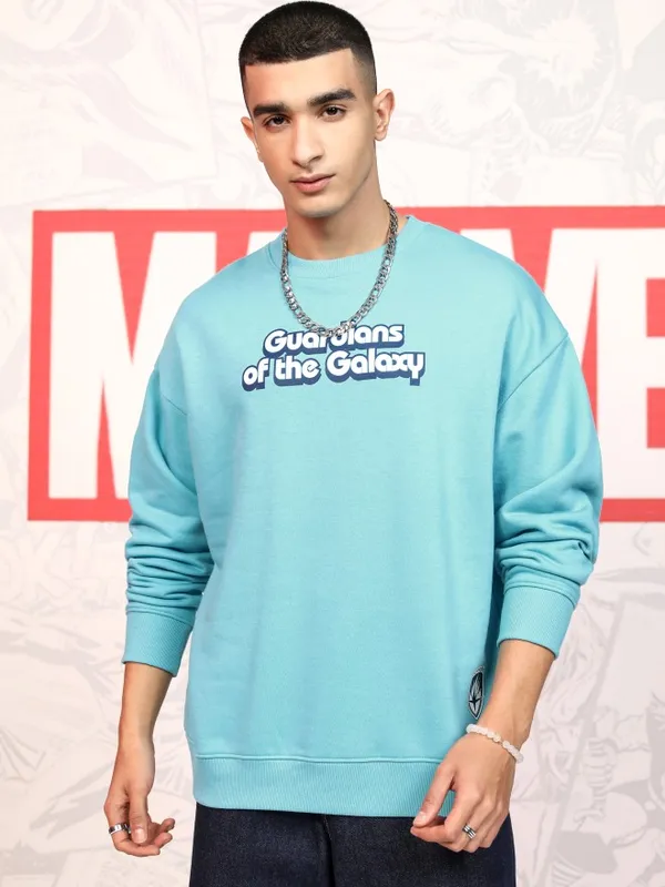 Rocket & Groot Men Printed Sweatshirt