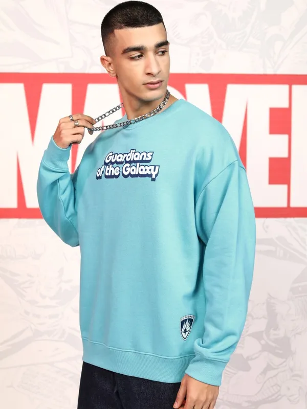 Rocket & Groot Men Printed Sweatshirt