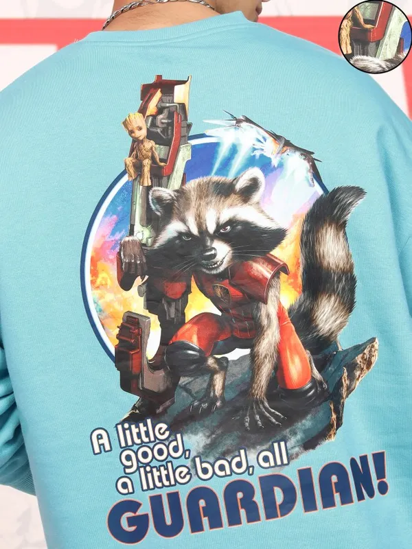 Rocket & Groot Men Printed Sweatshirt