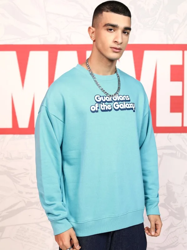 Rocket & Groot Men Printed Sweatshirt