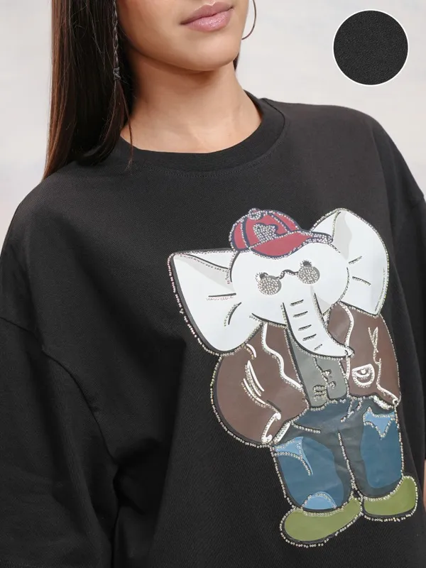 Applique Oversized Fit T-Shirt