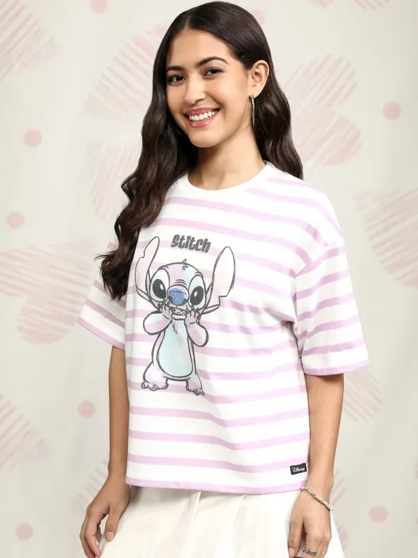 Stitch Printed Relaxed Fit T-Shirt