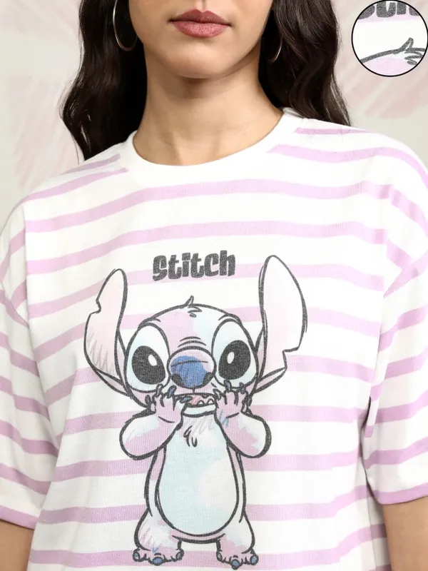 Stitch Printed Relaxed Fit T-Shirt