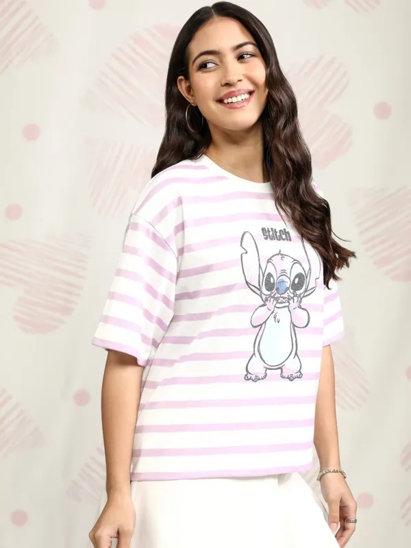 Stitch Printed Relaxed Fit T-Shirt