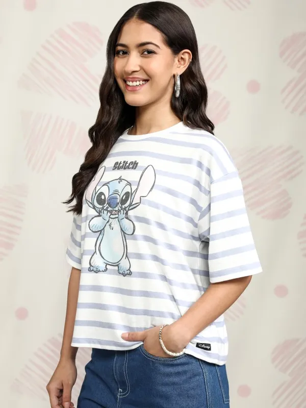 Stitch Printed Relaxed Fit T-Shirt