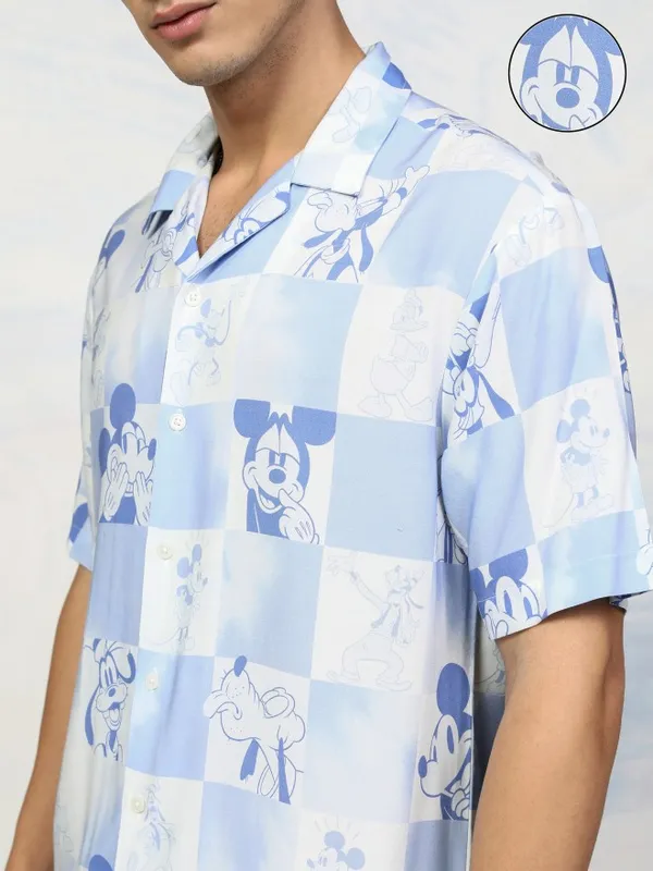 Mickey Mouse Men Relaxed Fit Casual Shirt
