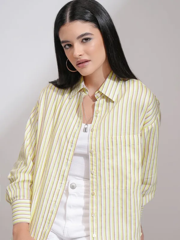 Women Striped Oversized Fit Casual Shirt