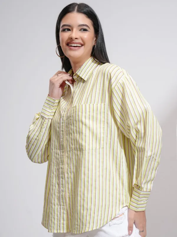 Women Striped Oversized Fit Casual Shirt