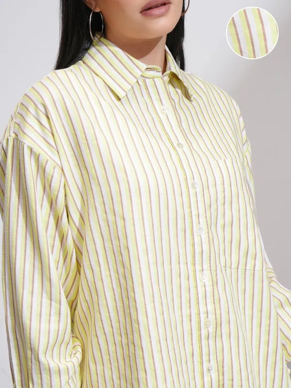 Women Striped Oversized Fit Casual Shirt
