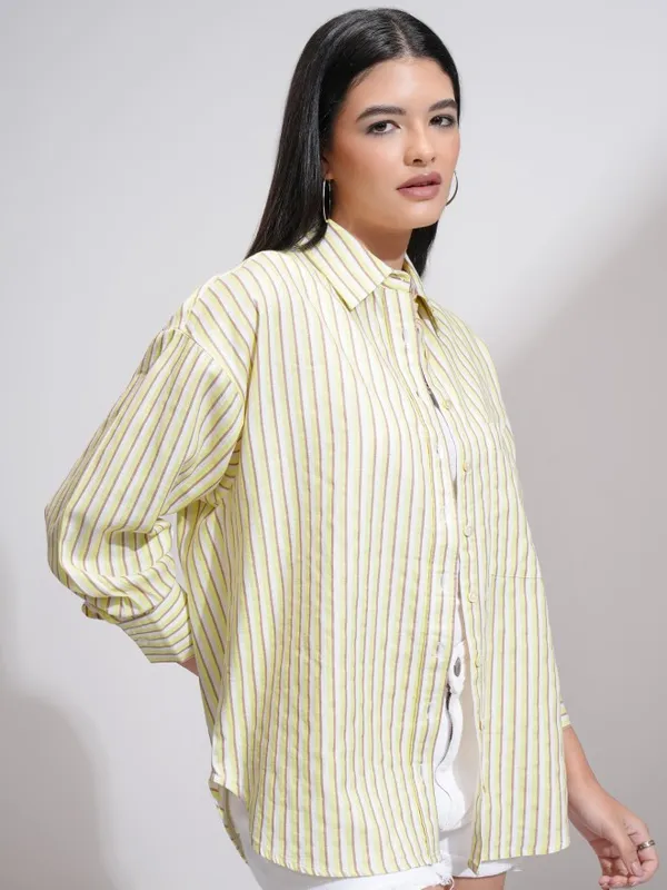 Women Striped Oversized Fit Casual Shirt