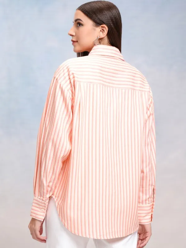 Women Striped Oversized Fit Casual Shirt