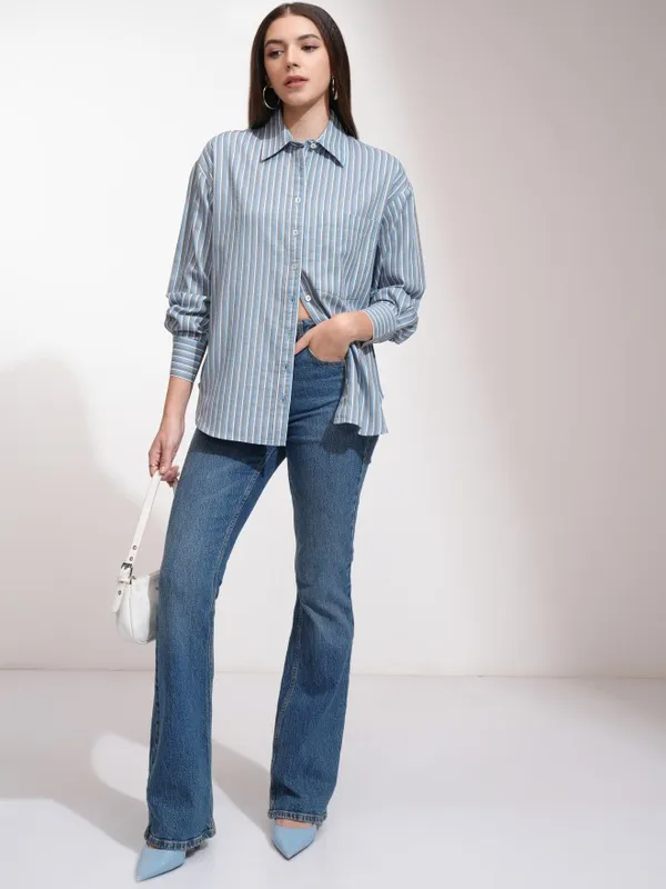 Women Striped Oversized Fit Casual Shirt
