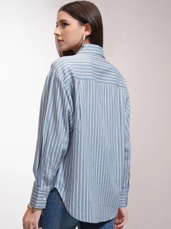 Women Striped Oversized Fit Casual Shirt