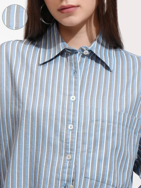 Women Striped Oversized Fit Casual Shirt