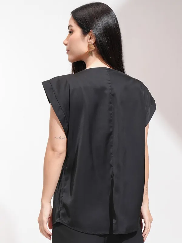 Solid Shirt Style Top