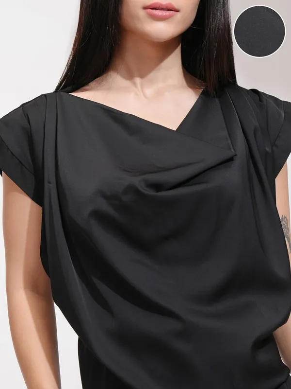 Solid Shirt Style Top