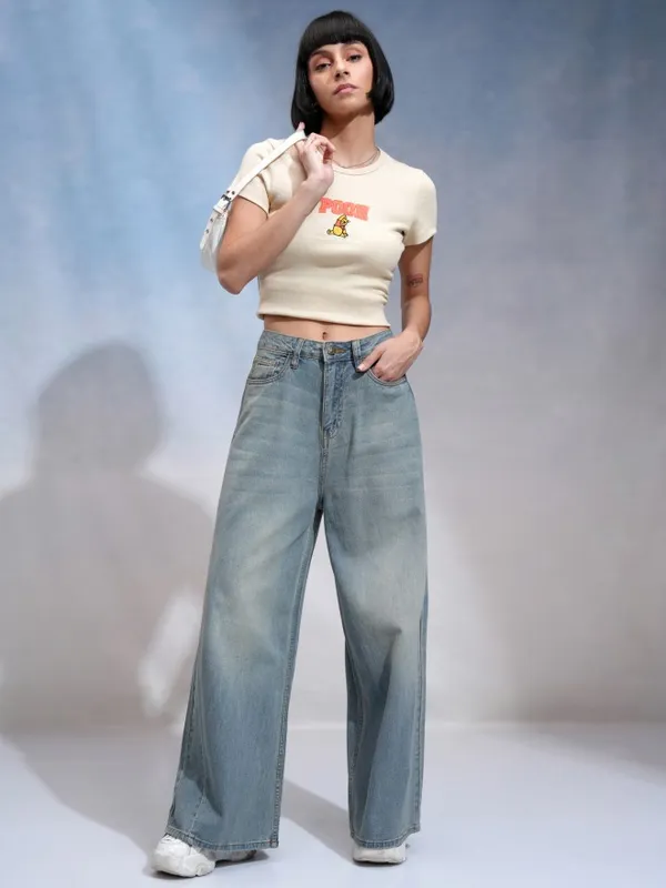 Tokyo Talkies Women Blue Flared Stretchable Jeans