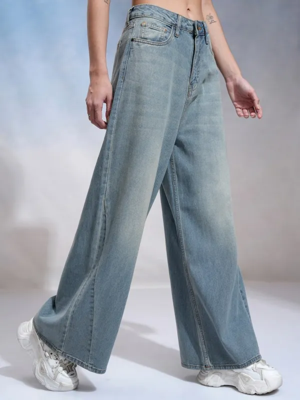 Tokyo Talkies Women Blue Flared Stretchable Jeans