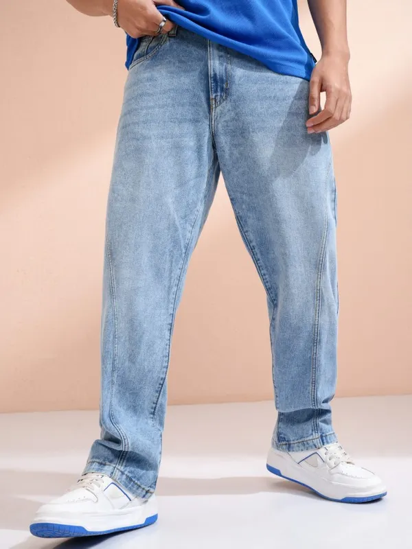 Highlander Men Blue Wide Leg Jeans