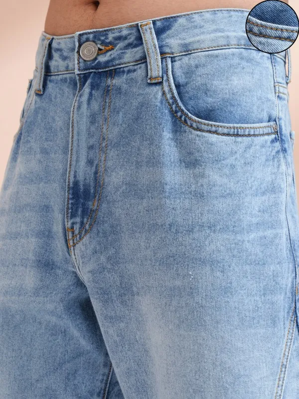 Highlander Men Blue Wide Leg Jeans