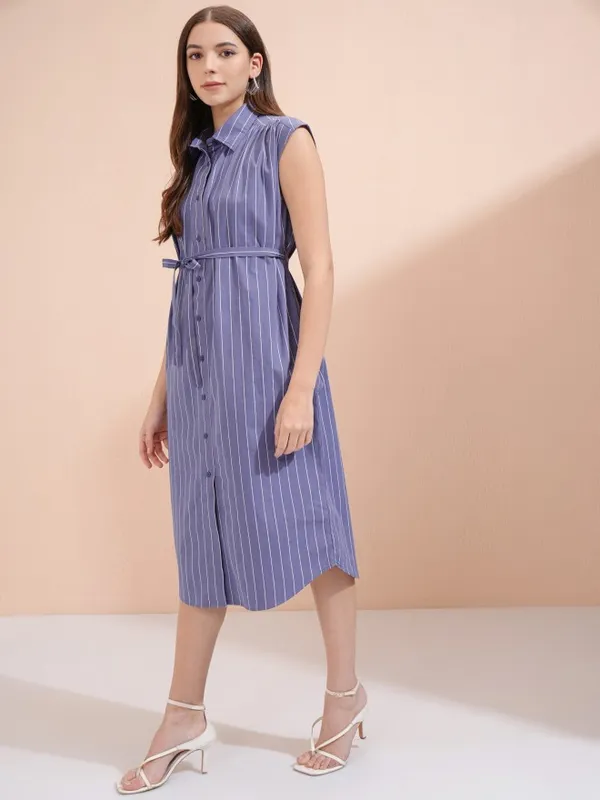 Striped Shirt Dress