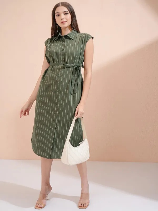 Striped Shirt Dress
