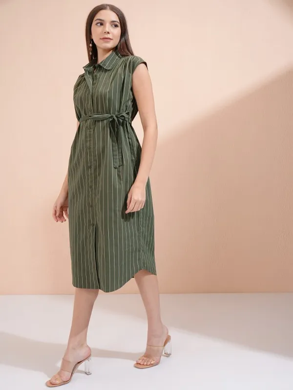 Striped Shirt Dress