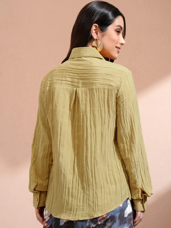 Women Self Design Casual Shirt