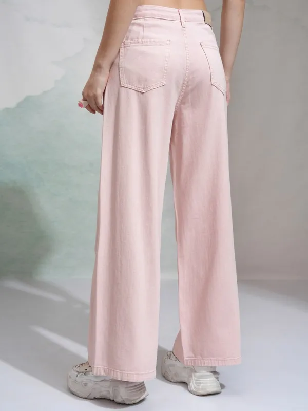 Tokyo Talkies Women Pink Regular Fit Stretchable Jeans