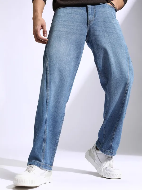 Highlander Men Blue Wide Leg Jeans