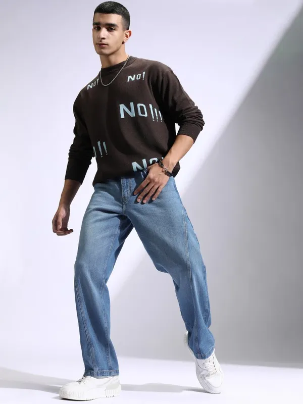 Highlander Men Blue Wide Leg Jeans