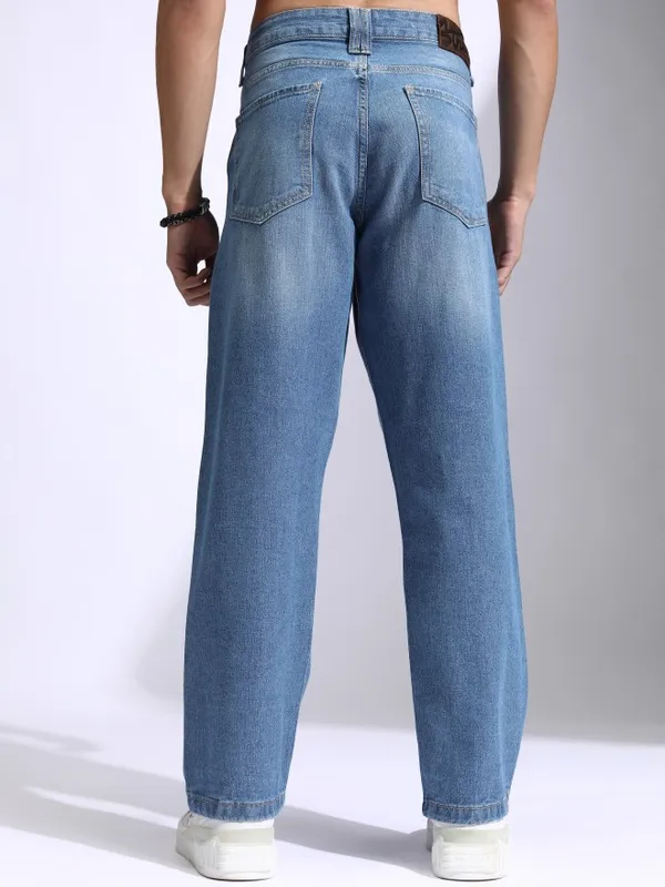 Highlander Men Blue Wide Leg Jeans