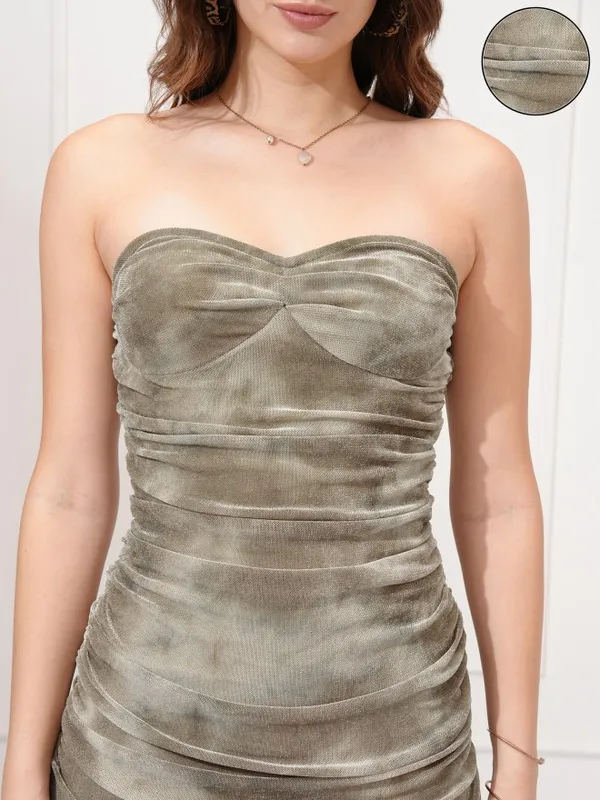 Tokyo Talkies Women Beige Printed Sheath Dress