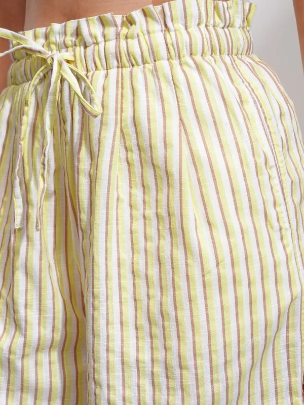 Tokyo Talkies Women Yellow Top With Short