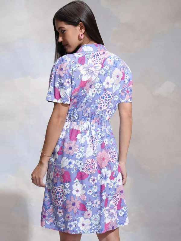 Printed A-Line Dress