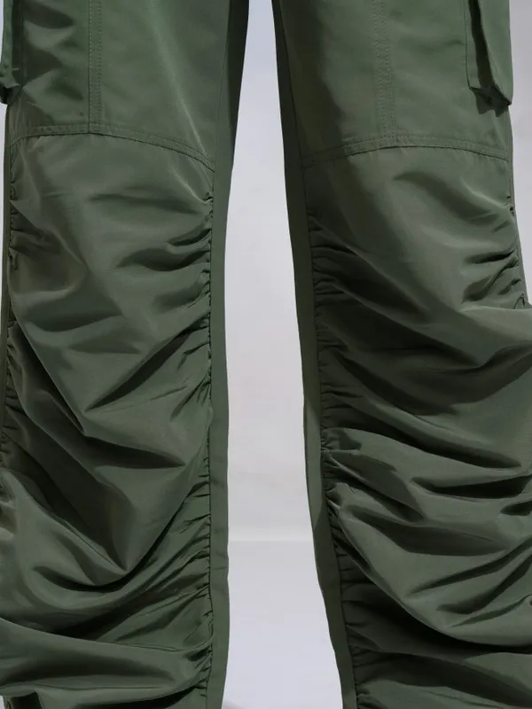 Tokyo Talkies Women Green Solid Regular Fit Cargos