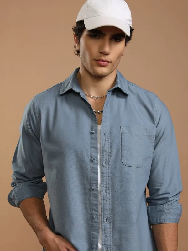 Men Slim Fit Casual Shirt