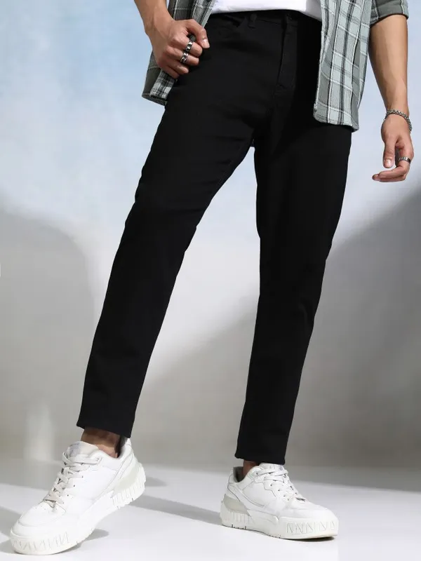 Highlander Men Black Slim Fit Stretchable Jeans