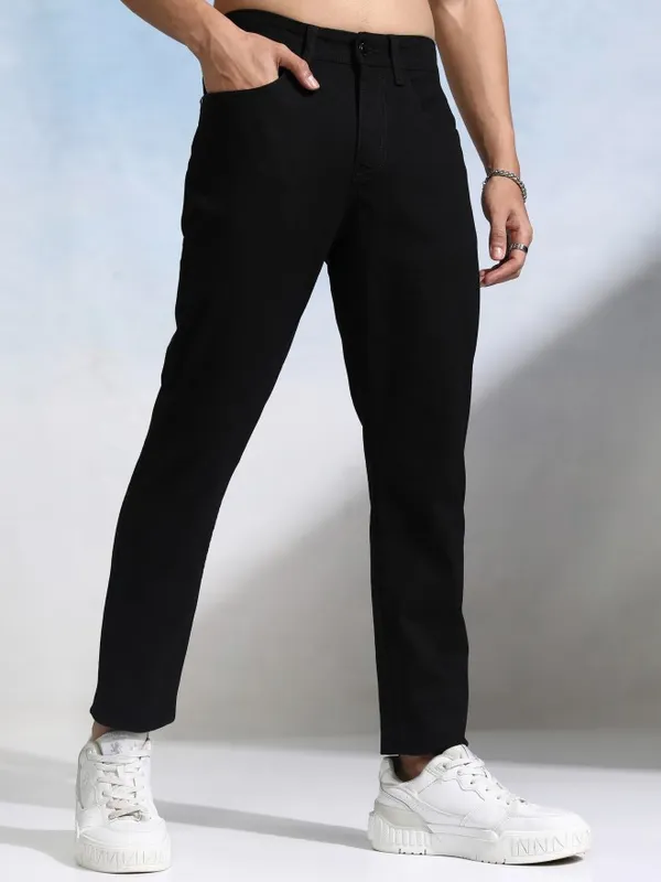 Highlander Men Black Slim Fit Stretchable Jeans