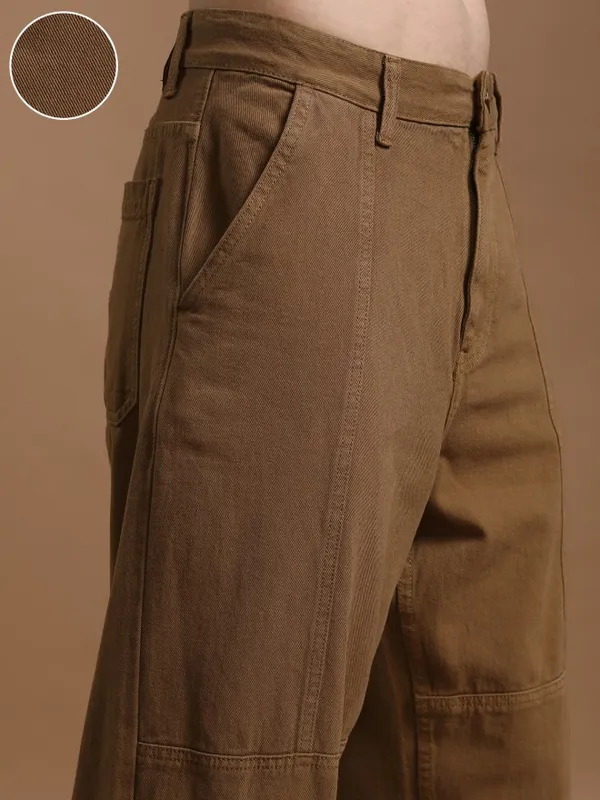 Highlander Men Brown Straight Fit Jeans