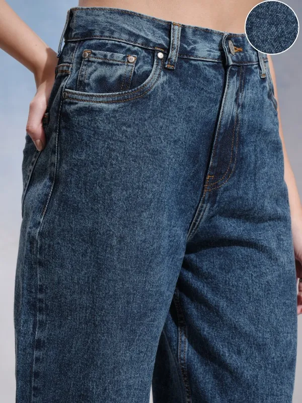 Tokyo Talkies Women Blue Wide Leg Jeans