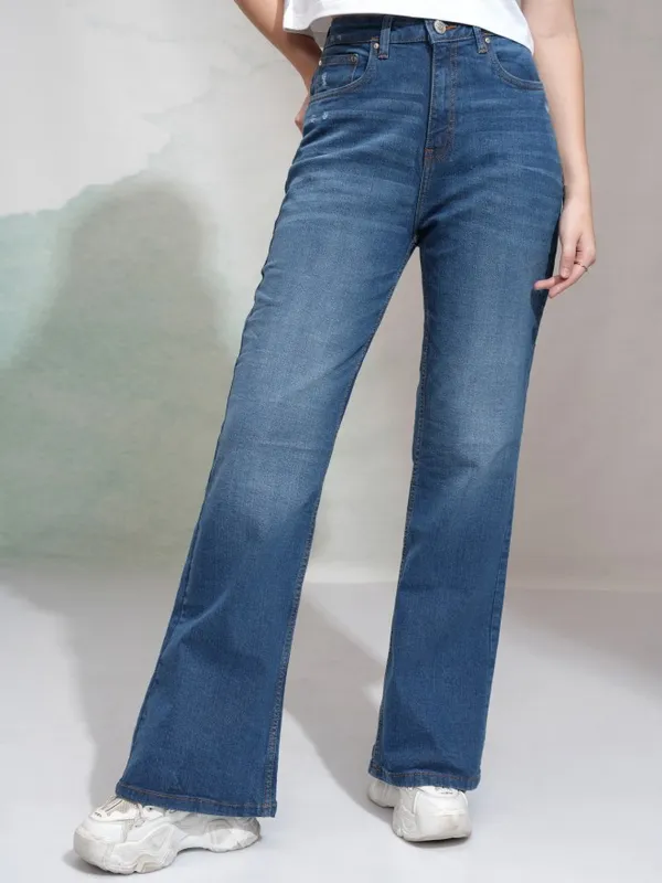 Tokyo Talkies Women Blue Regular Fit Stretchable Jeans