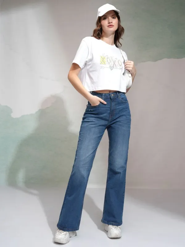 Tokyo Talkies Women Blue Regular Fit Stretchable Jeans