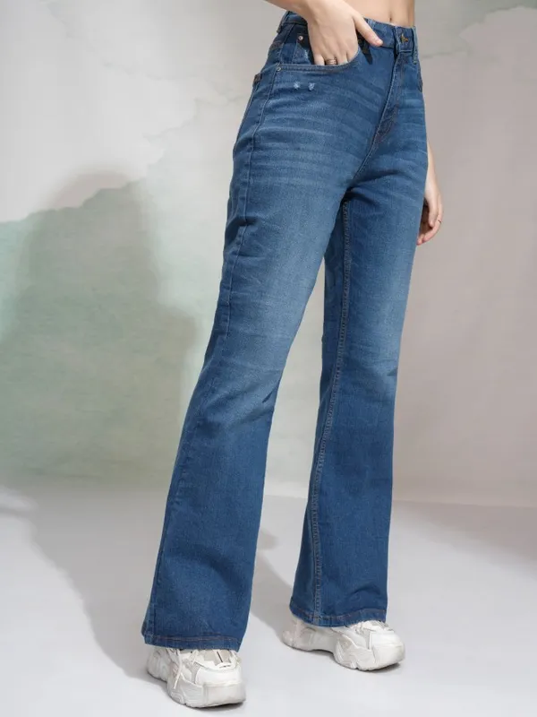 Tokyo Talkies Women Blue Regular Fit Stretchable Jeans