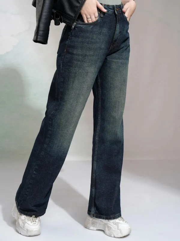 Tokyo Talkies Women Blue Bootcut Stretchable Jeans