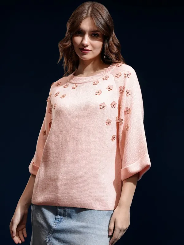 Women Embellished Sweater