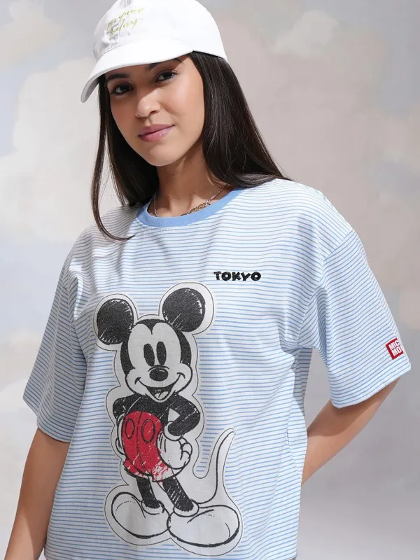 Mickey Mouse Printed Relaxed Fit T-Shirt
