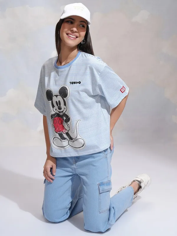 Mickey Mouse Printed Relaxed Fit T-Shirt