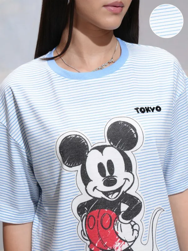 Mickey Mouse Printed Relaxed Fit T-Shirt